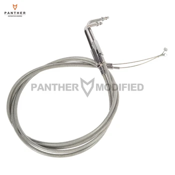 

2 Pcs Motorcycle Braided Throttle Cable Wires Moto Speed Line case for Harley Davidson Sportster XL883 XL1200 2002-2014