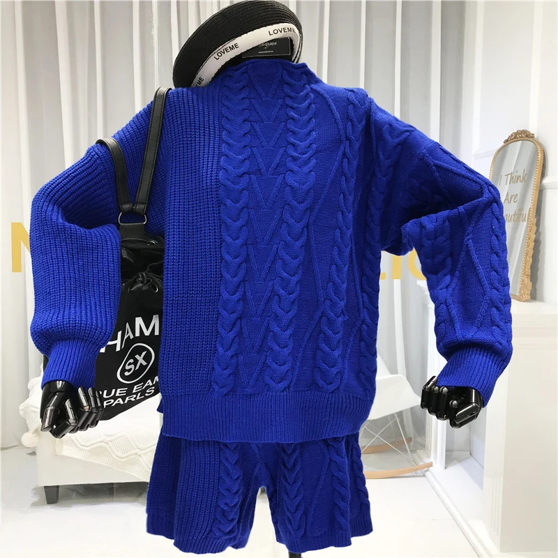 ALPHALMODA 2019 зимний женский модный Свободный пуловер Ретро стиль твист толстый