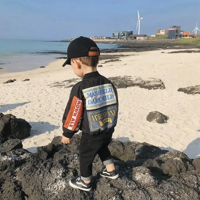 Boys'осенняя трендовая Новинка года, легкая куртка для малышей Весенняя детская куртка для мальчиков от 1 до 7 лет