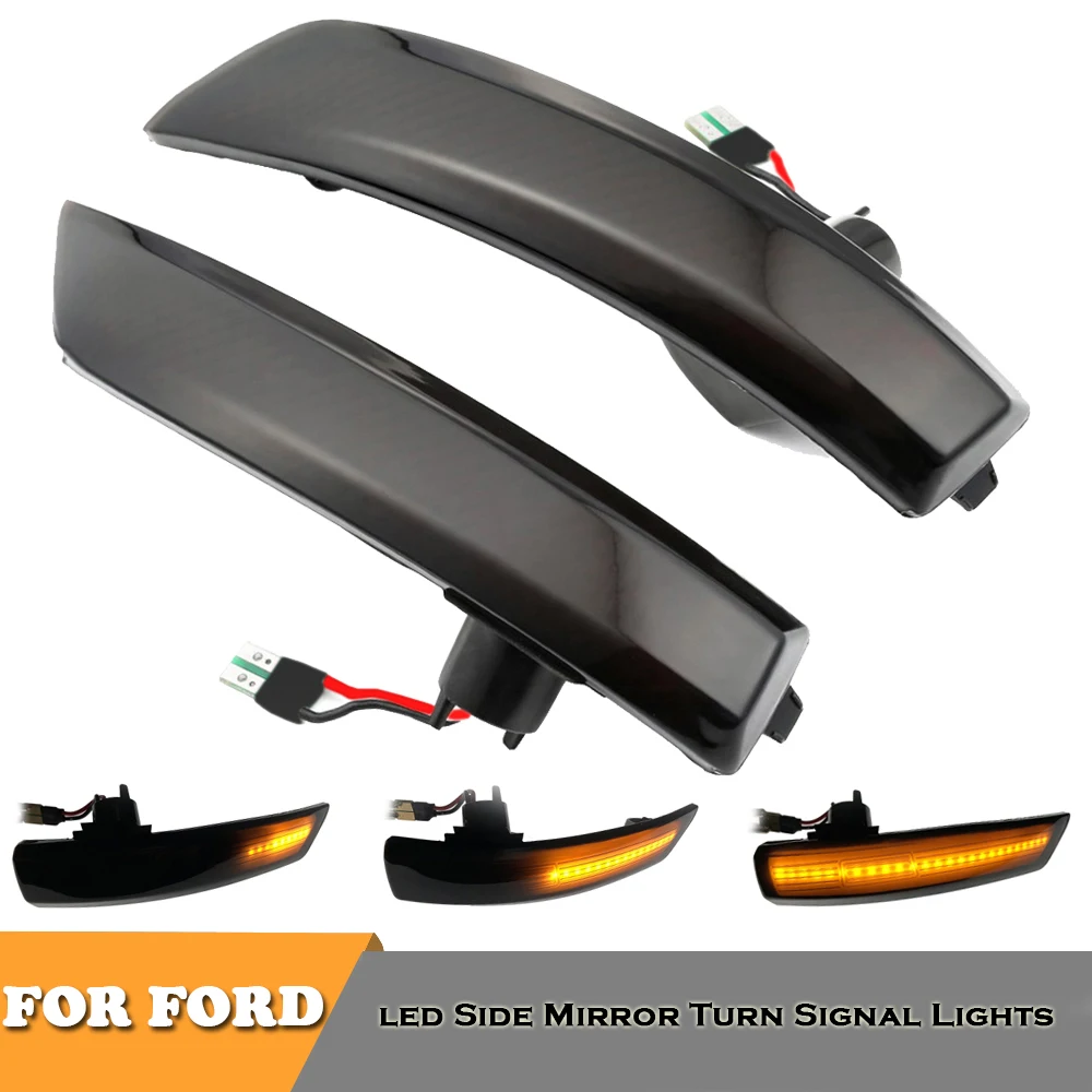 

2pcs car led turn signal dynamic blinker mirror led lights for Ford Focus MK2 Focus 2 Focus MK3 Focus 3 Mondeo MK4 auto