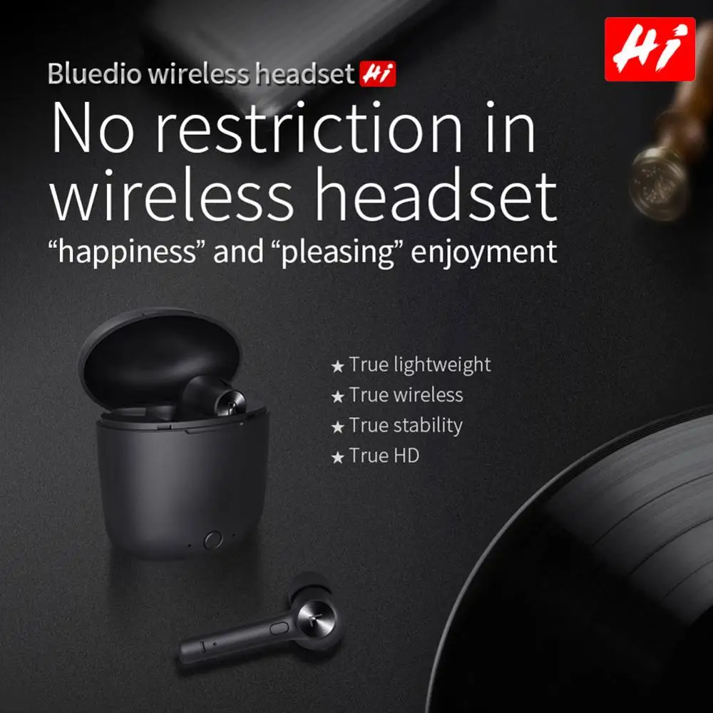 Bluedio Hi Беспроводная гарнитура Bluetooth наушники для телефона стерео спортивные наушники гарнитура с зарядным устройством Встроенный микрофон