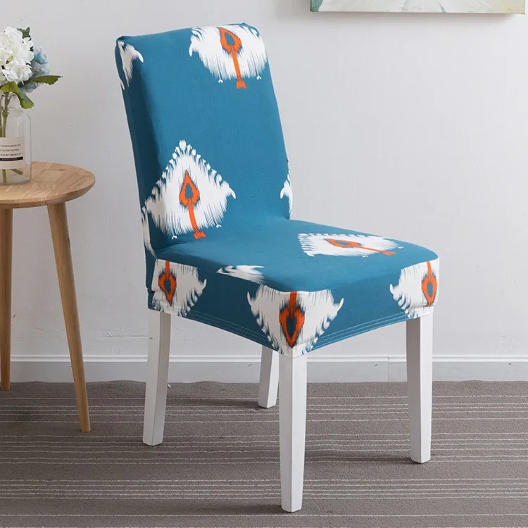 Removable Printing Spandex Stretch Chair Cover big elastic For Weddings Banquet Restaurant Hotel Dining Chair Covers - Цвет: as picture10