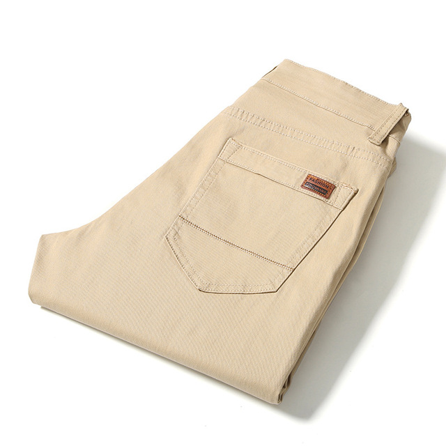 2022 Brand Autumn Men's Trousers Plus Size Casual Loose Young Pants for Male Solid Color Stretch Trouser