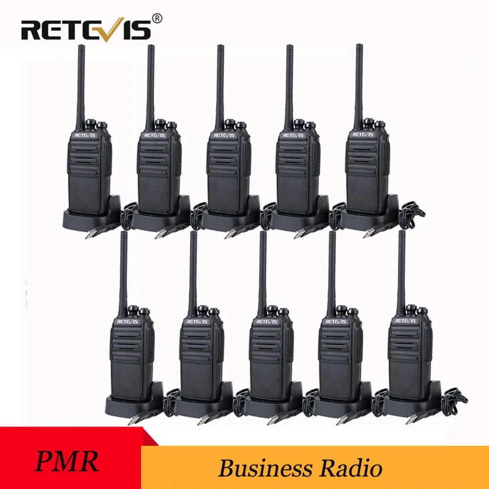 10 шт. RETEVIS RT24 PMR Walkie Talkie PMR446 радио 0,5 Вт UHF 446 МГц без лицензии 2 способа радио приемопередатчик VOX для отеля/ресторана