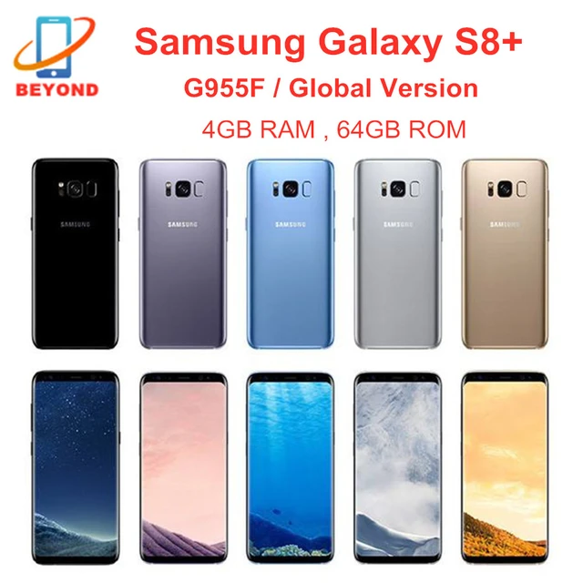 Samsung-smartphone Galaxy S8 Plus G955F, 4GB de RAM, 64GB de ROM, versión  Global, pantalla de 6,2 pulgadas, Octa Core, reconocimiento de huella  dactilar, Exynos, 4G, LTE, Original - AliExpress