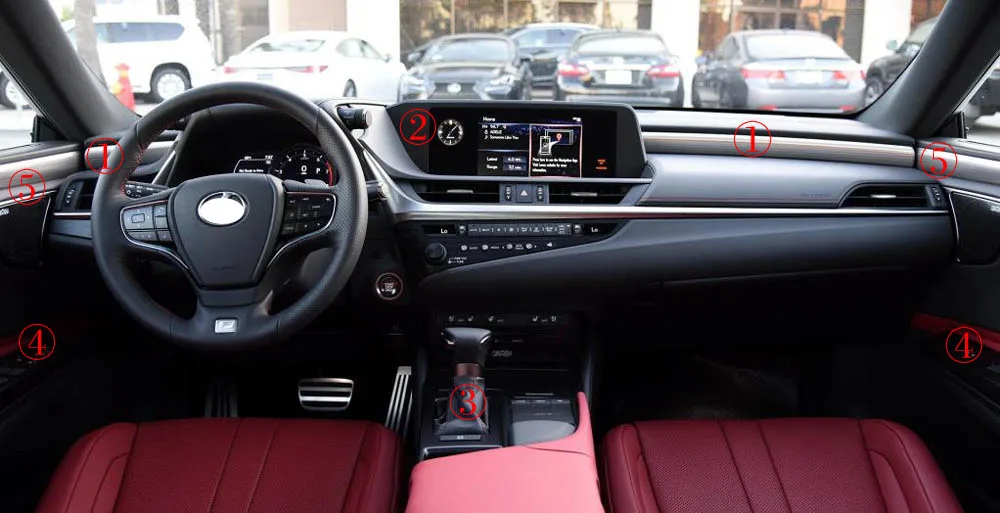 Самоклеющиеся автомобильные наклейки из углеродного волокна для Lexus ES-, виниловые автомобильные наклейки и наклейки, аксессуары для стайлинга автомобилей