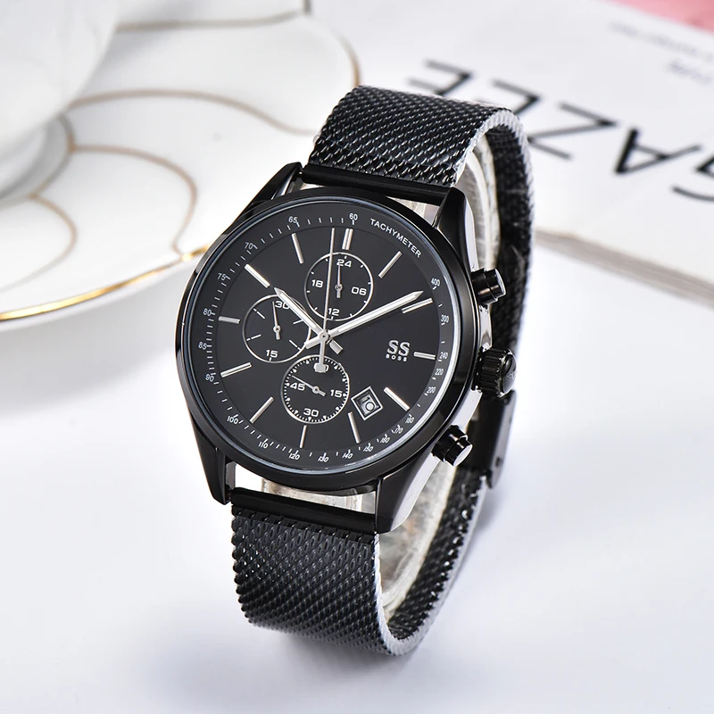 

Business men's quartz watch luxury sports thin section men's watch waterproof stainless steel strap clock quartz watch