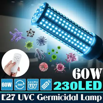 

LED Bulb 230LED UV LED Lamp 60W Desinfection Light LED Corn Bulb 220V Ultraviolet Light Bactericidal Sterilization Lamp
