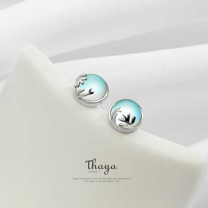 Thaya 925 серебряные серьги с изображением леса Авроры, дизайн, ювелирные изделия для женщин, элегантный подарок