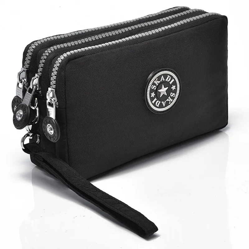 

Skad Japanese Korean Fashion Washing Oxford Cloth Fresh Multi-functional Large-Volume Multilayer Zipper Small Handbag