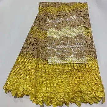 

Wonderful wedding/party lace African cord lace fabric guipure lace material for fashion dress ZQW88(5yards/pc)