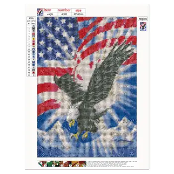 

4 Pack Eagle 5D DIY Diamond Painting Kits Full Drill Rhinestone Embroidery Decor