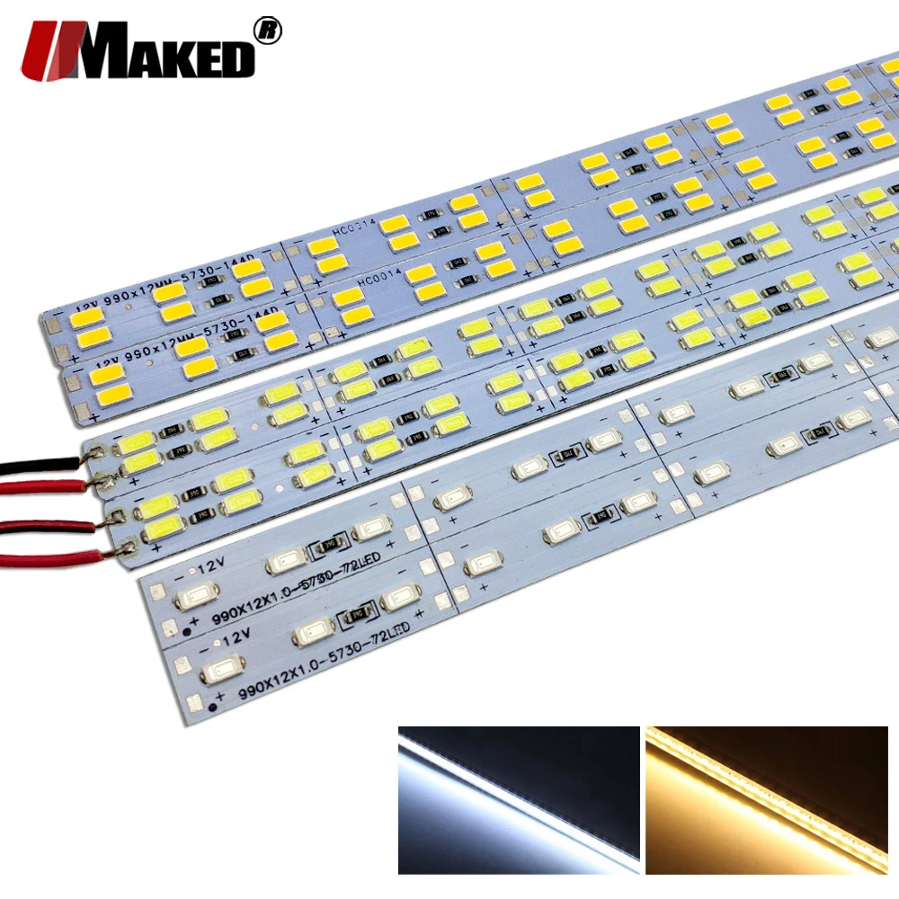 고휘도 LED 바 램프, SMD5730 형광 에너지 절약 조명, DIY 도매 DHL, DC 12V, 24V, 72D, 100cm ...