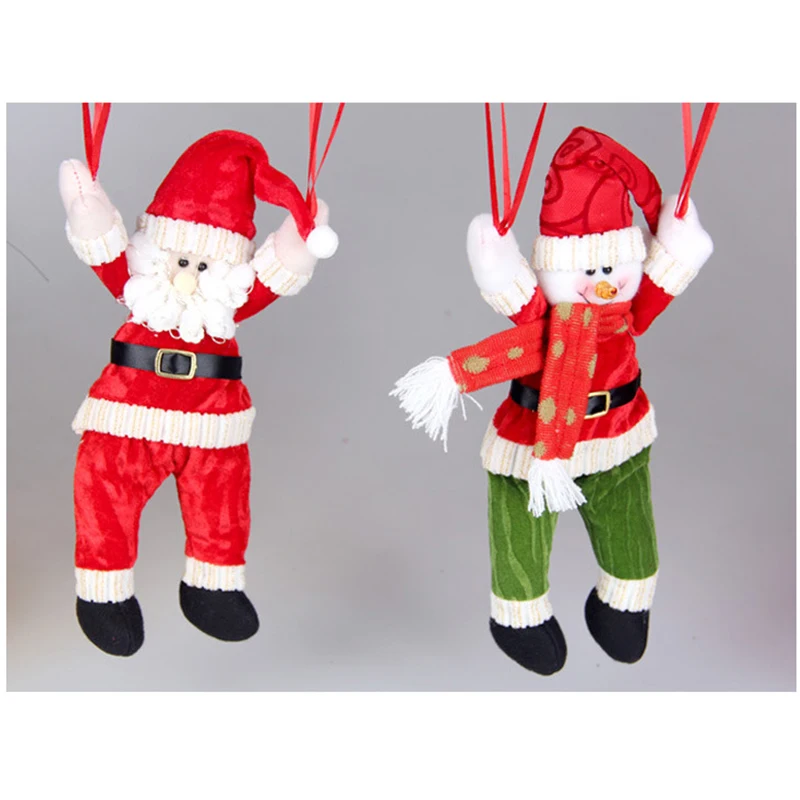 Модные рождественские потолочные украшения для дома, парашют, 24 см, Санта-Клаус, новогодний подвесной кулон, обязательный семейный полезный
