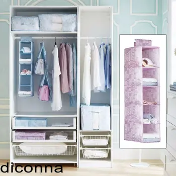 

Wardrobe Hanging Storage Bag Box Interlayer Drawer Type Organizer Clothes