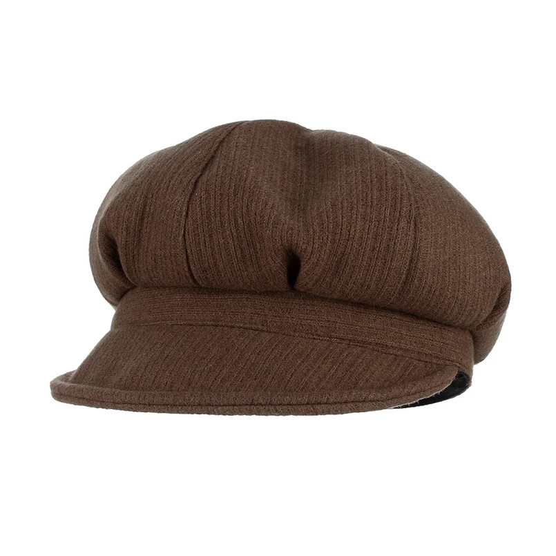 GEMVIE 6 цветов, модная плоская кепка для женщин, кепка Baker boy, восьмиугольная кепка, кепка Newsboy, осенне-зимняя шапка - Цвет: Хаки