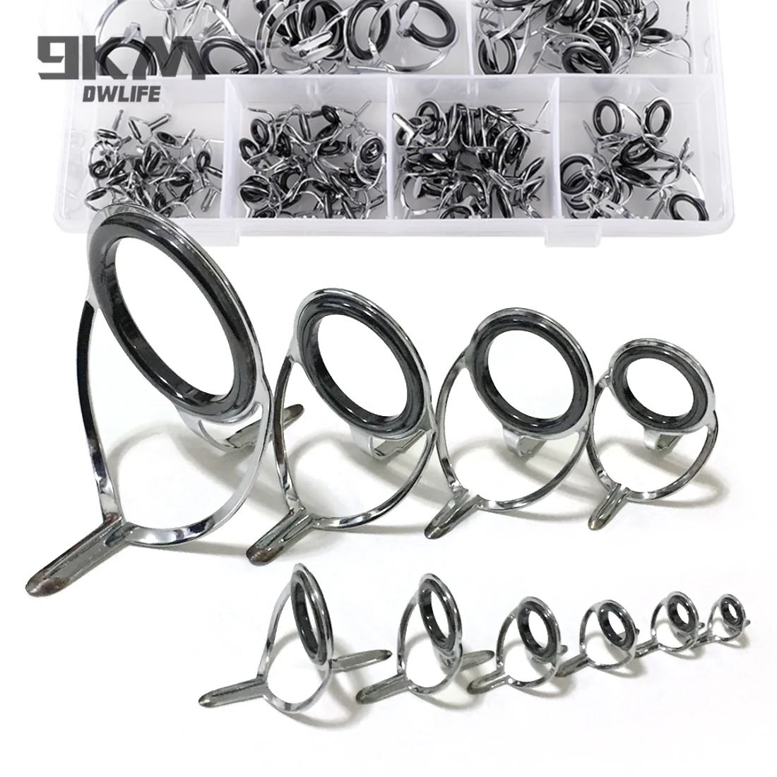 Rutenreparaturführer-Set, Angelrutenführungen aus Edelstahl, Baugührung für Süßwasser, Meerwasser, Angelruten, Keramikringe, 4 mm ~ 38 mm – Detail 2