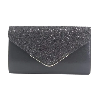 

Women Glittered Envelope Clutch Purse Evening Bag Lustrous Party Handbag Shiny Shoulder Bag