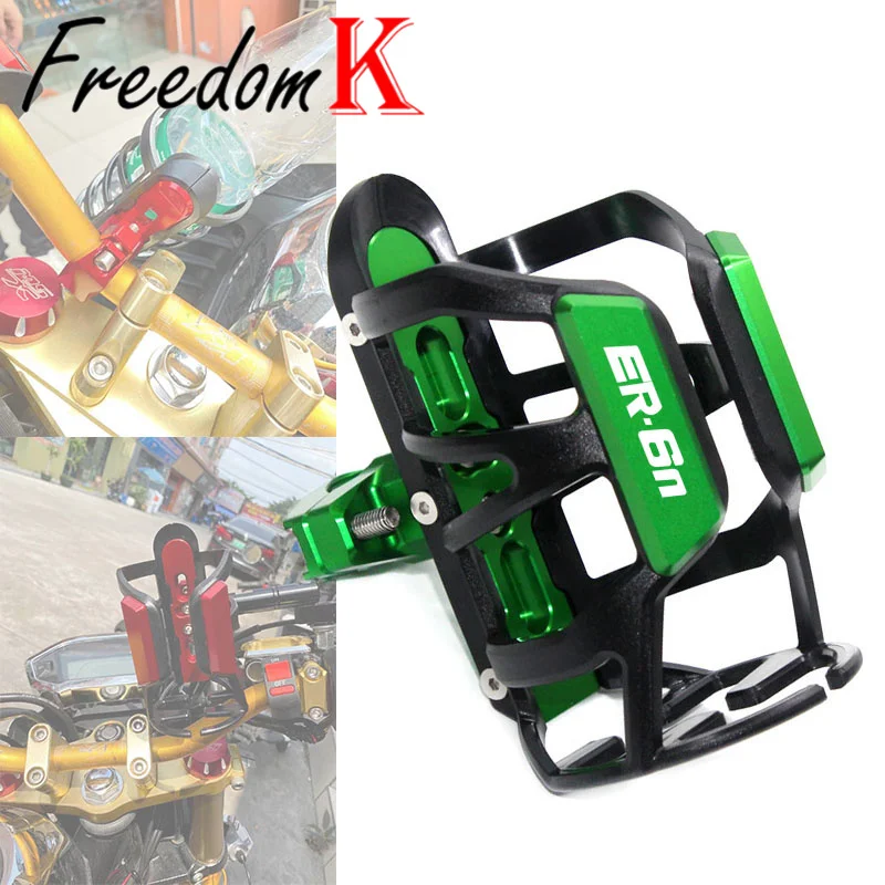 

For ER6F ER6N ER 6N 6F ER-6N ER-6F 2006-2023 Motorcycle Accessories Beverage Water Bottle Drink Cup Holder Mount