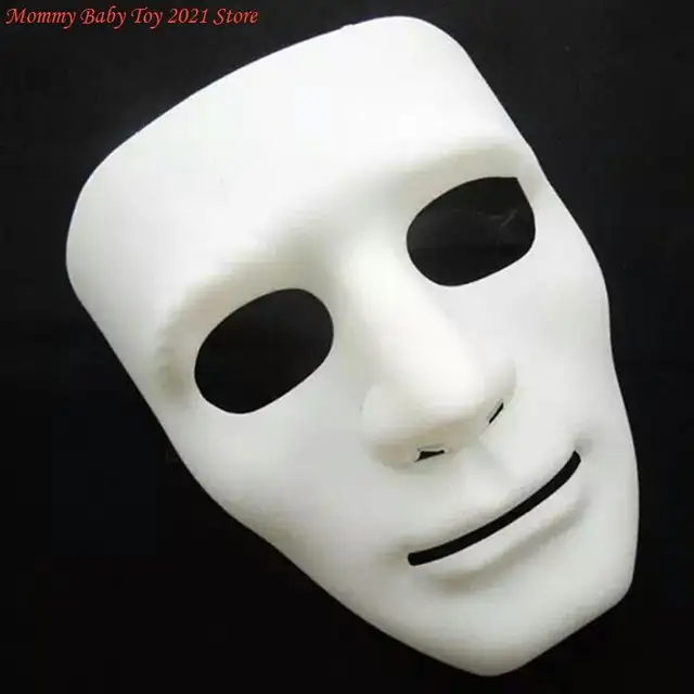 Full Face Unisex Street Dance Opera Party Mask Cosplay Black White Face Cosplay Costume Props Halloween Party Supplies 2