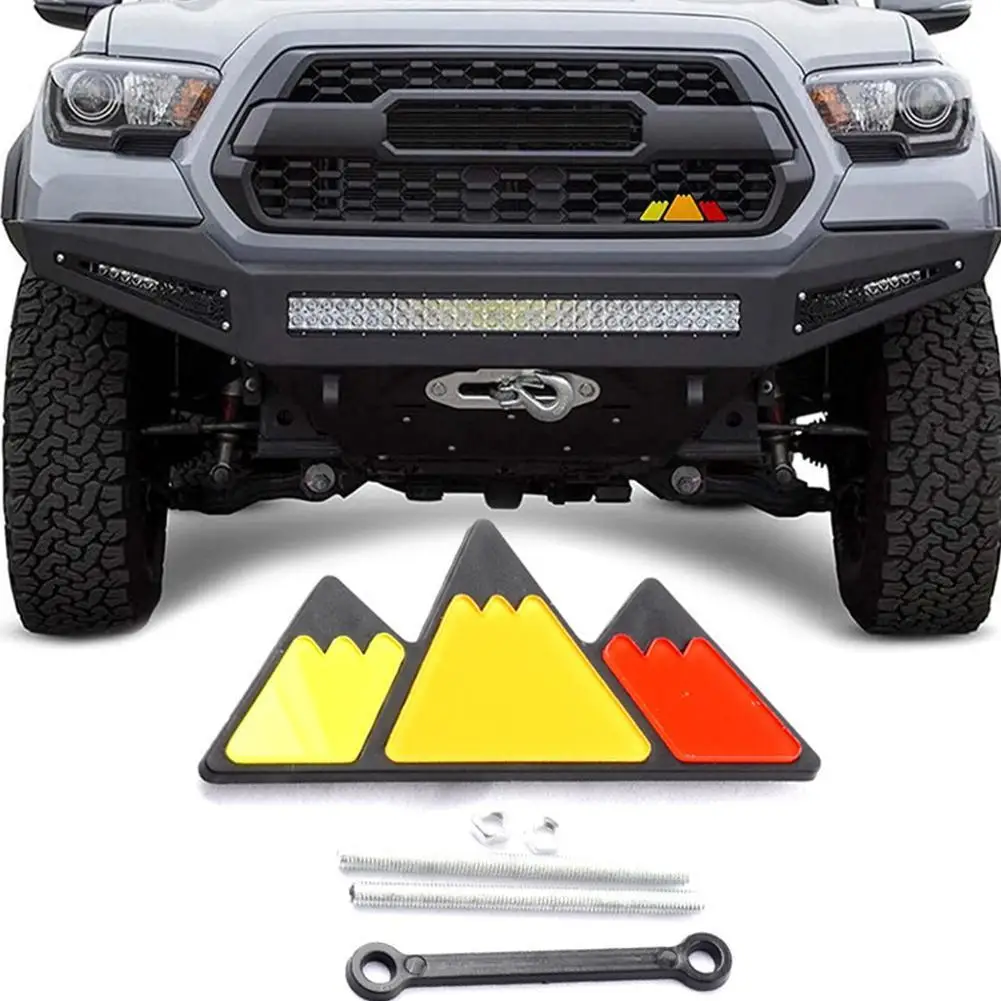 1pcs 3 Color Grille Badge Emblem For Toyota Tacoma TRD 4Runner Tundra 2018 2019 Car Tri Grill Acrylic Accessories | Автомобили и