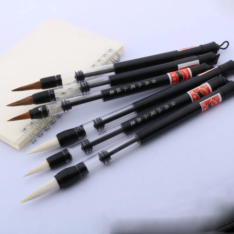 6Pcs/Set brush PEN water art calligraphy Brush hand writing WATER COLOR Pen Drawing Pen Stationery Office Supplies washable watercolor pen,watercolor pen