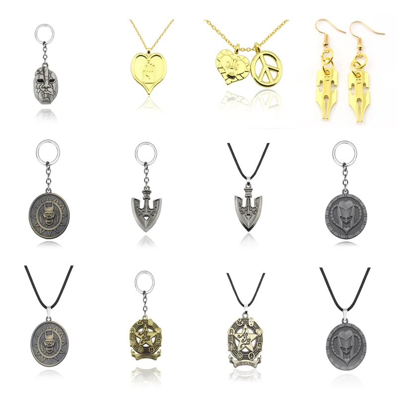 

Hot Necklace Anime JOJOS BIZARRE ADVENTURE Necklaces KILLER QUEEN Higashikata Josuke Jewelry Ketting Pendant Necklace For Fans