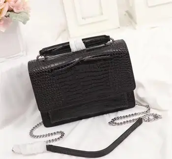 

Luxury Famous Designer Brand Logo Women Leather Handbags High Quality Genuine Leather Chain Shoulder Messenger Bags