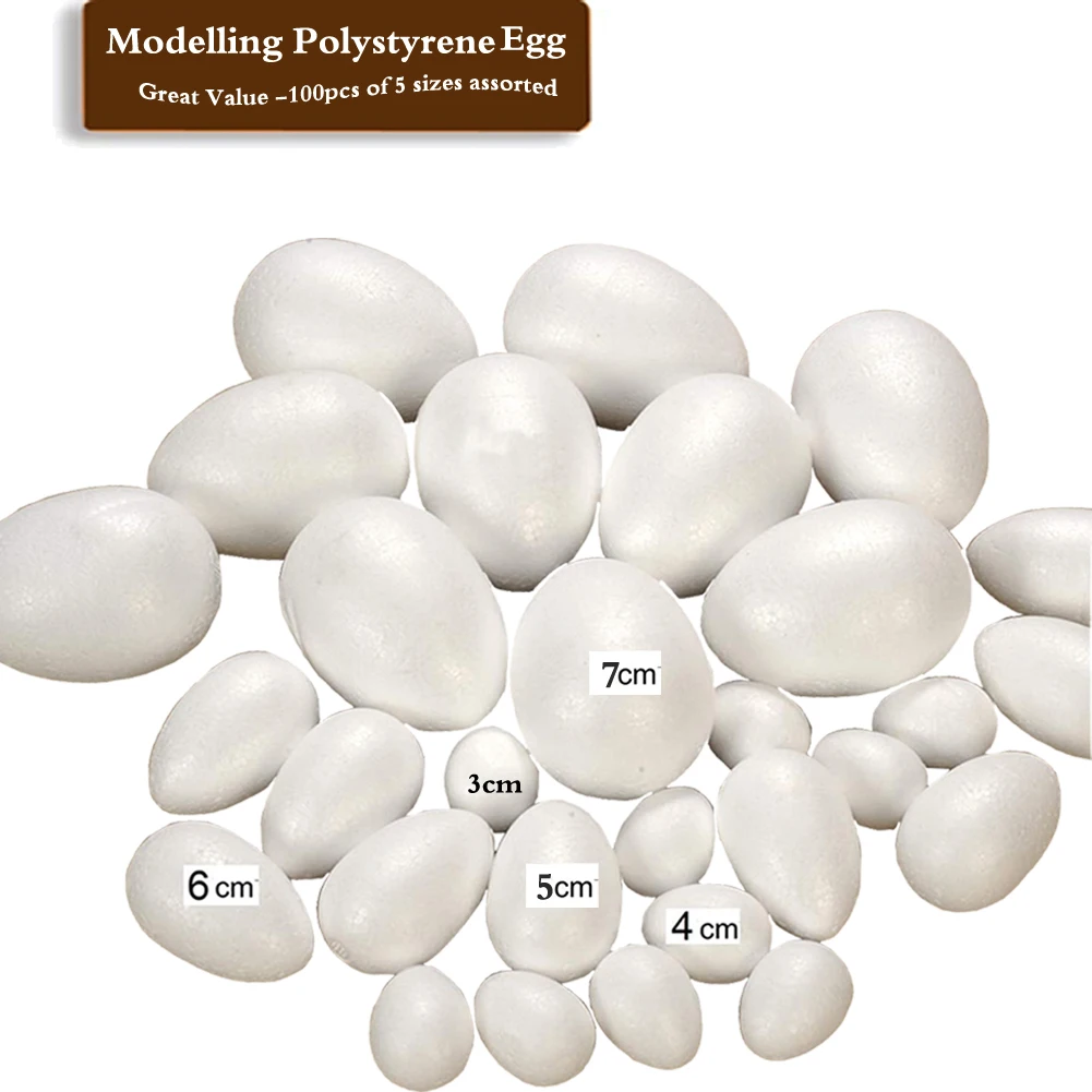 Polystyrene Modelling EGGs High Density 30pcs x 60mm 