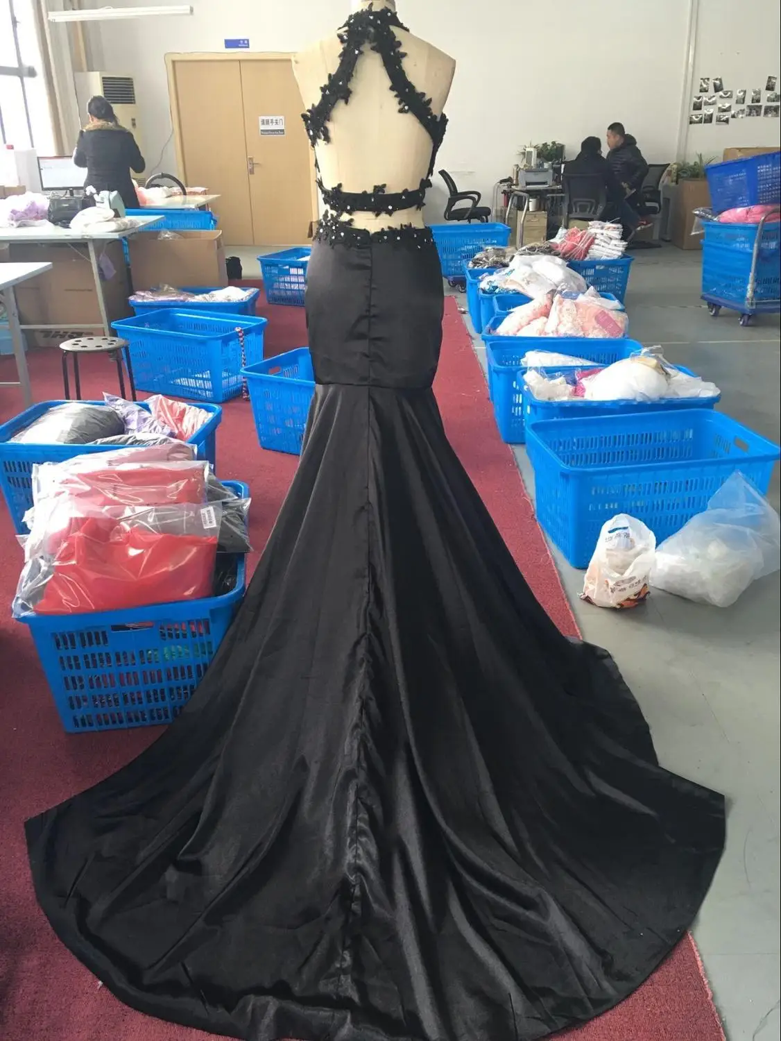 Vestidos de gala соблазнительное длинное с открытой спинкой русалка элегантные платья для выпускного с высоким вырезом кружева аппликации открытый Bavk вечерние платья