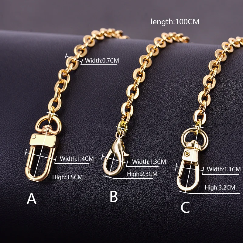 BAMADER Chain Straps High-end Woman Bag Metal Chain Fashion Bags Accessory DIY Bag Strap Replacement Luxury Brand Chain Straps
