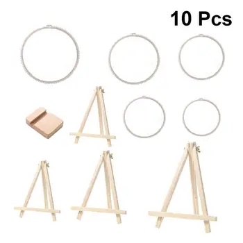 

1 Set Exquisite Durable Simple Practical Good Quality Embroidery Hoop Jewelry Holder Display Stand Organizer Rack