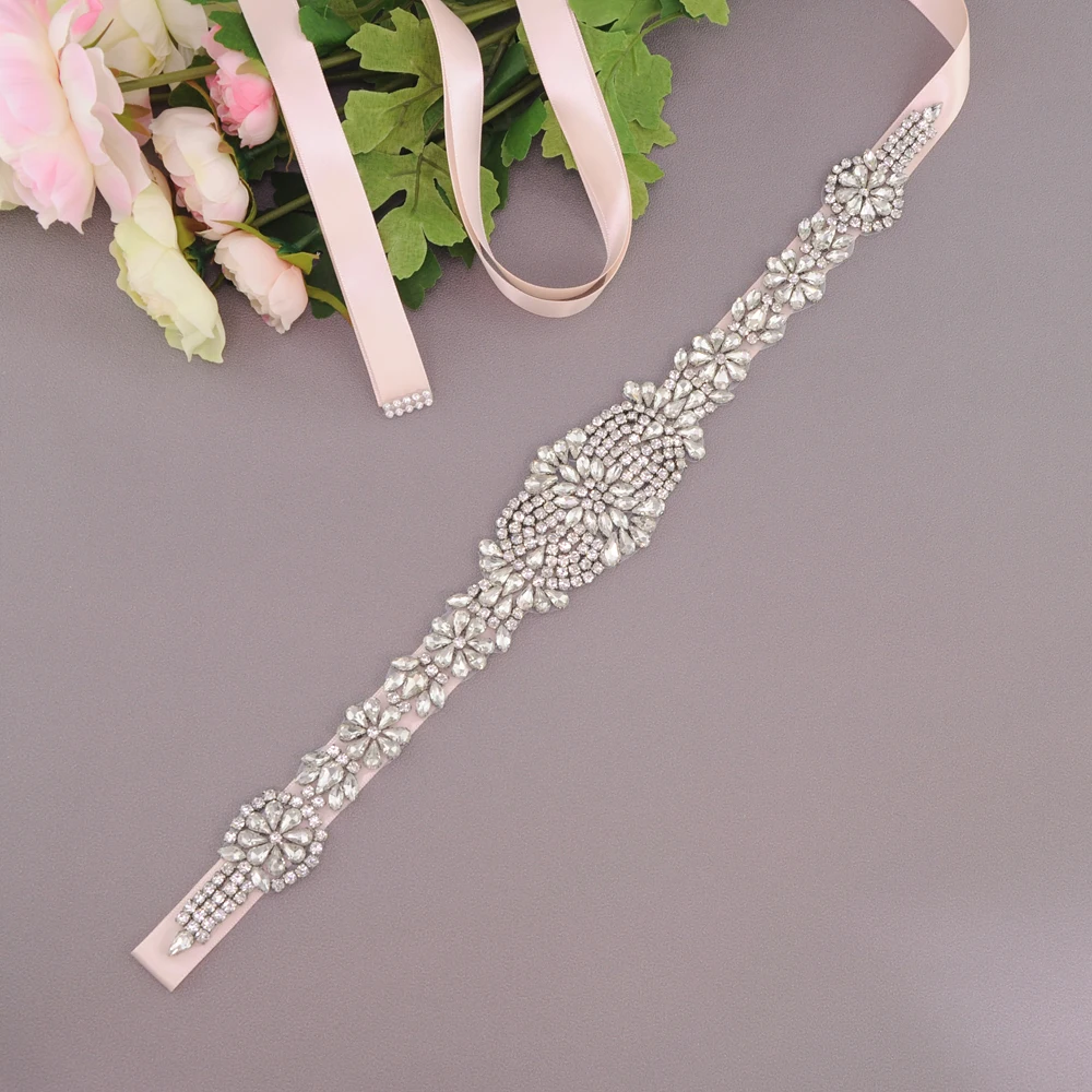 Baby pink S123B свадебные пояса - Цвет: Baby pink