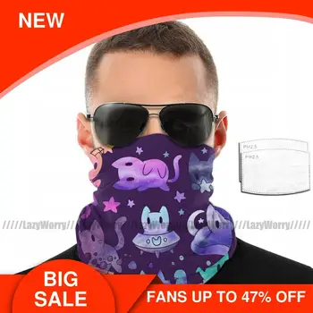 

Star Mouth Face Mask Space Cats Facial Mask Polyester with 2 Filters for Adult Cool Mask