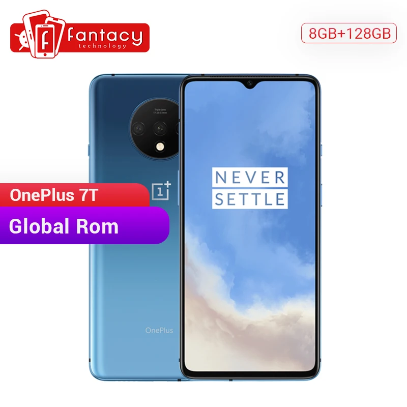 OnePlus 7T смартфон с восьмиядерным процессором Snapdragon 855 Plus ОЗУ 8 Гб ПЗУ 128 ГБ 90 Гц 48