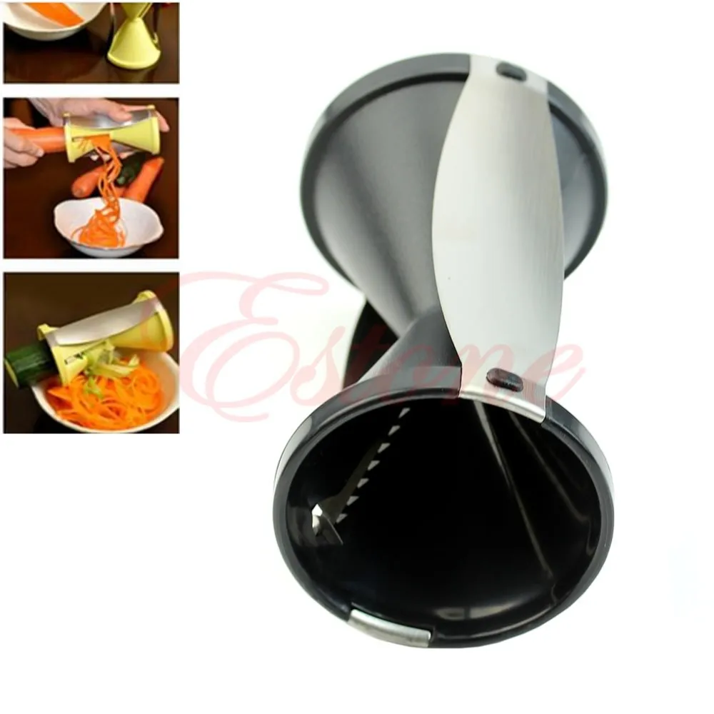 1pc Vegetable Fruit Spiral Shred Process Device Cutter Slicer Peeler Kitchen Tool-Y102
