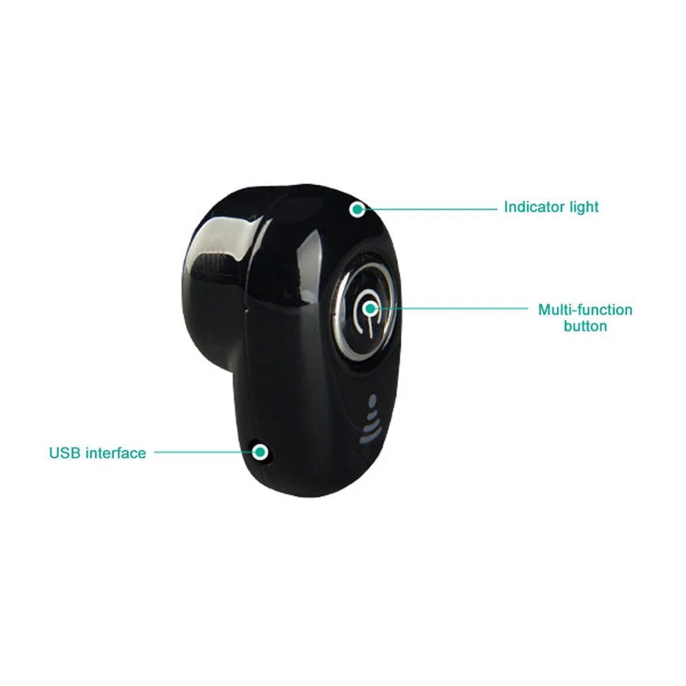 Беспроводные мини наушники вкладыши S650 Bluetooth стереонаушники с кнопкой