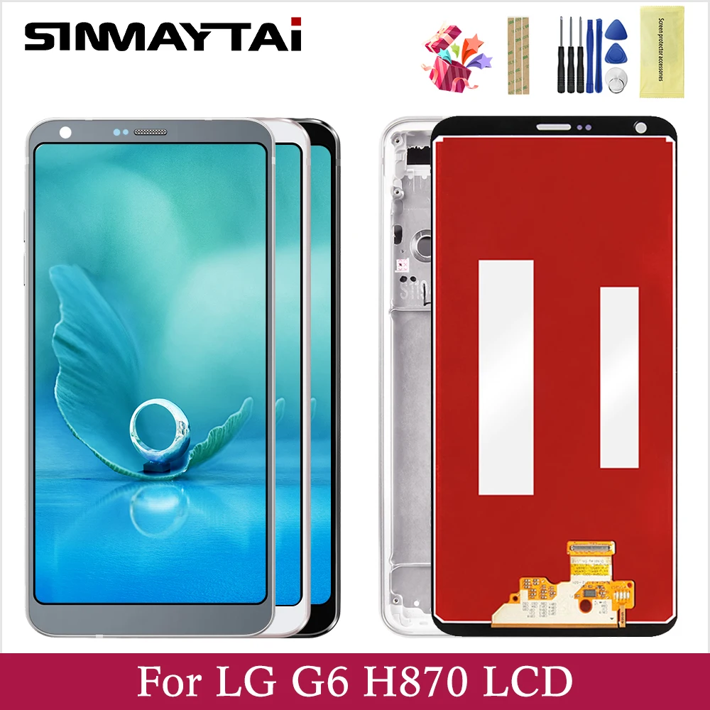 

For 5.7" LG G6 LCD Display Screen+Touch Screen Panel Digitizer Replacement H870 H870S H870DS H870AR LGM-G600L LS993 US997 AS993