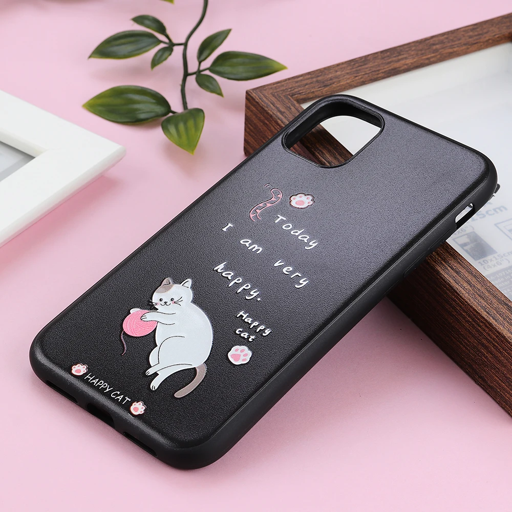 

soft tpu protective case for google pixel 4 xl back cover with cute painted cat pattern phone bumper shell