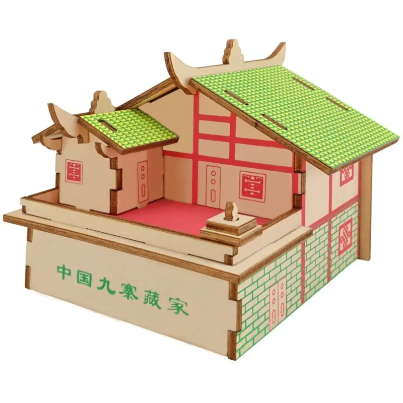 3D головоломка деревянные игрушки DIY Модель Строительный дом Пазлы для детей обучающая игрушка Западный дом и взрослые комплекты романтический дом Пазлы - Цвет: ZMP063