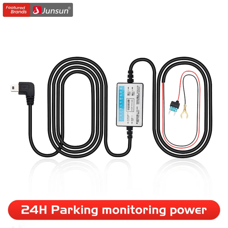 Junsun Mini Plug 12/24V 5V Автомобильное зарядное устройство кабель Hardwire Kit Зарядное Шнур