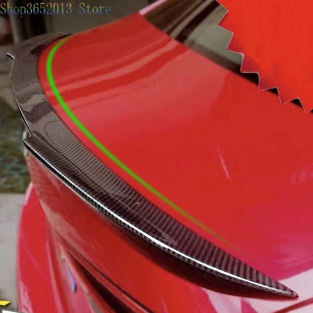1 шт. подходит для Mazda 3 Axela Sedan- углеродное волокно задний багажник спойлер крыло авто аксессуары