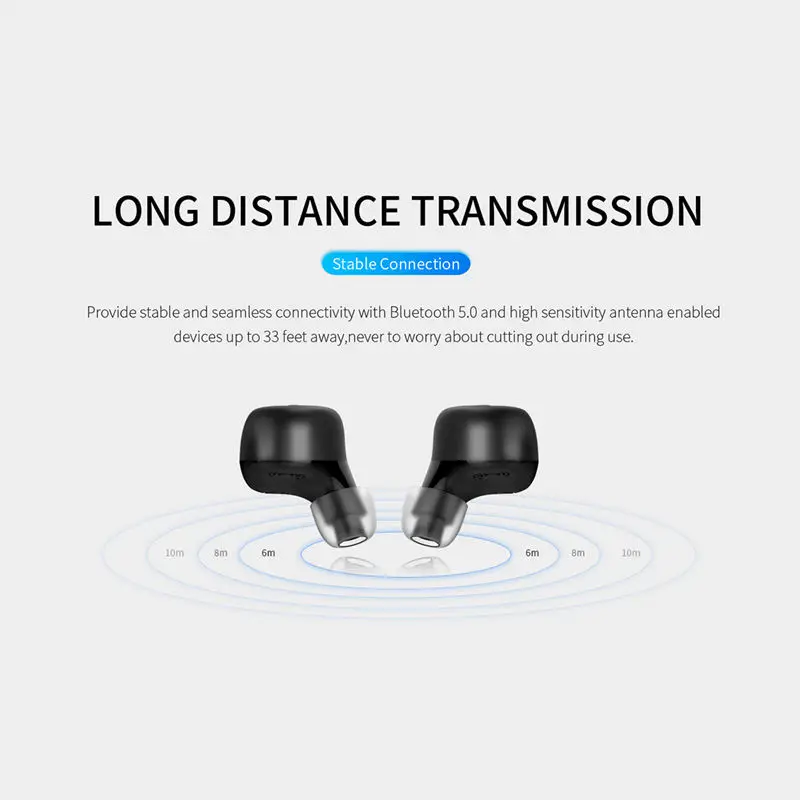 T1 Tws Беспроводные Bluetooth 5,0 наушники-вкладыши Ip67 водонепроницаемая гарнитура стерео Handfree спортивные наушники для Iphone Xiaomi