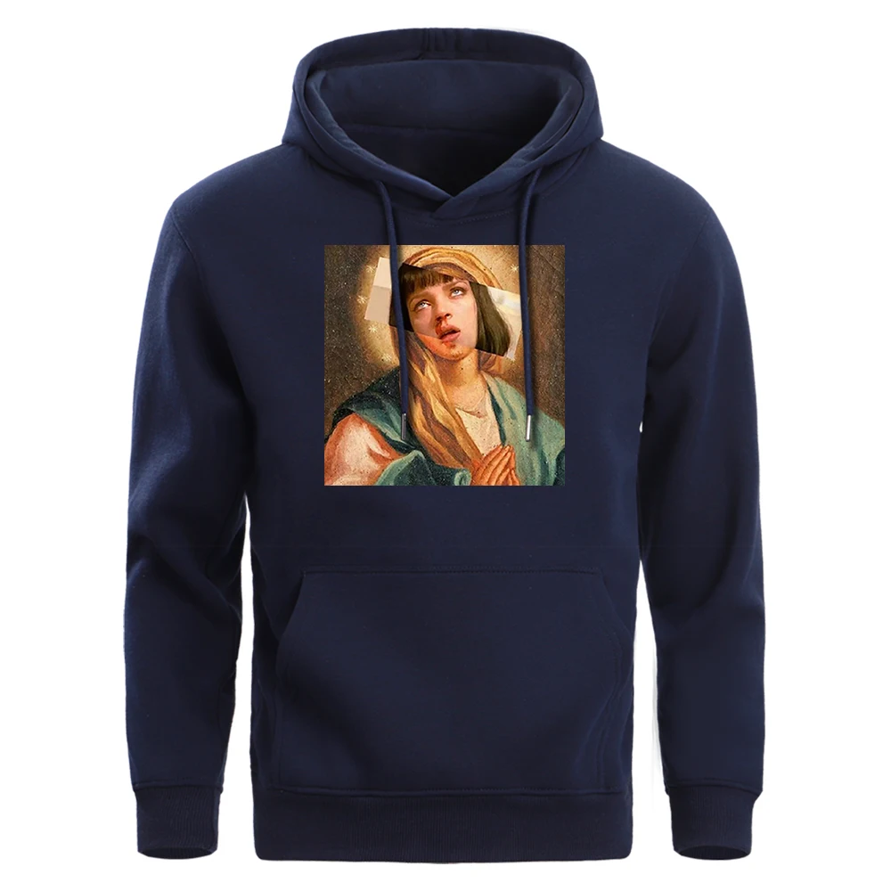 Pulp fiction& Virgin Mary, забавные толстовки с капюшоном, мужские свитшоты, новинка, весна-осень, флисовая толстовка с капюшоном в стиле хип-хоп, уличная одежда, брендовая толстовка с капюшоном