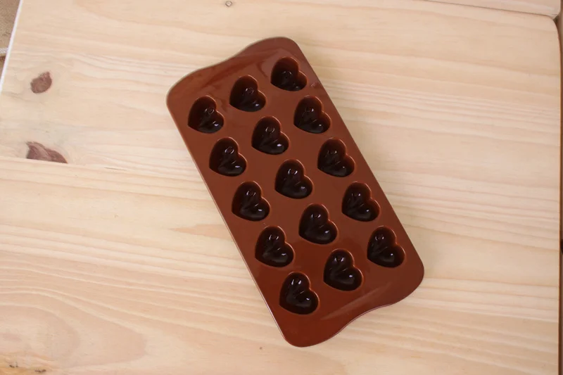 1 шт. DIY 3D пирожное в форме сердца плесень антипригарное силиконовые формы шоколада любовь в форме сердца для желе, льда помадка сахарный инструмент