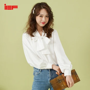 

IEF Fashion Women Shirt Loose Streetwear OL Vintage Casaul Tops Classical Female Shirt 0S12A-D8821-