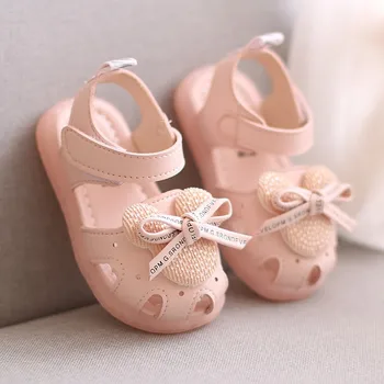 

2020 Spring and Summer Baby Girls Leather Sandals Toddler Girls Sandals Baby Princess Shoes Kids Girls Flats Shoes