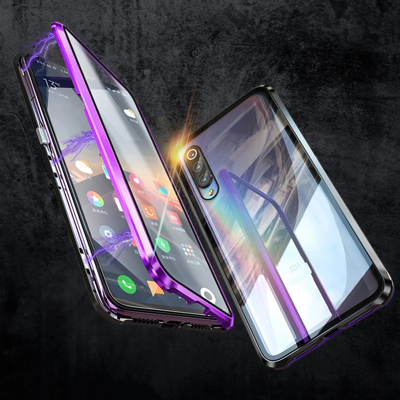 Роскошный чехол для Xiaomi mi 9 чехол полностью защищающий телефон mi 9 SE магнит назад и экран из закаленного стекла и алюминия металлический чехол mi 9SE