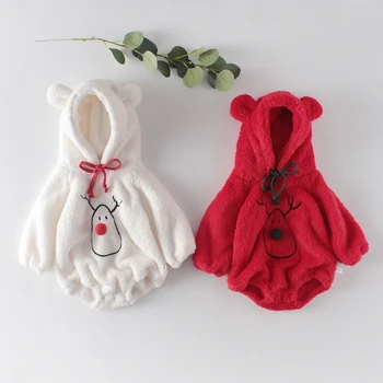 

Ins Hot Sale Kids Velvet Hooded Romper