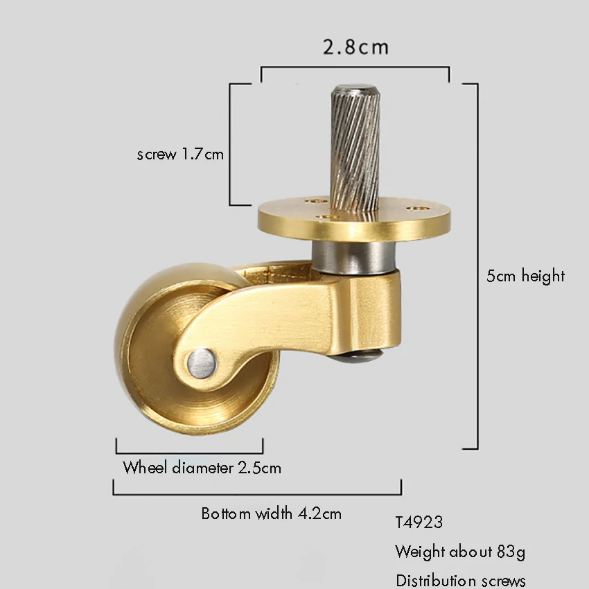 universal rodas de latao caster rotacao 05